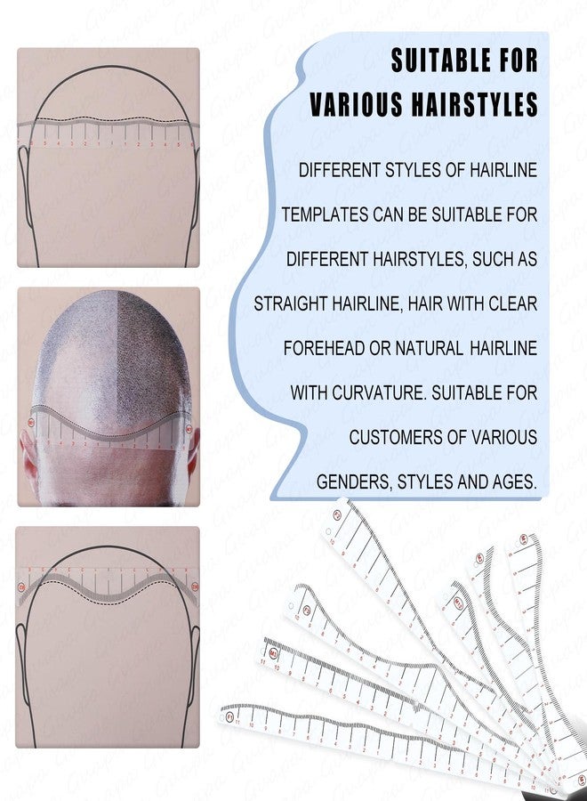 Guapa Hairline Drawing Ruler Kit for Permanent Makeup - Multiple Shapes for Men & Women Hairline Design - Precision Tool for Microblading, SMP, & Permanent Makeup Artists (Ruler Kit) - Image 2