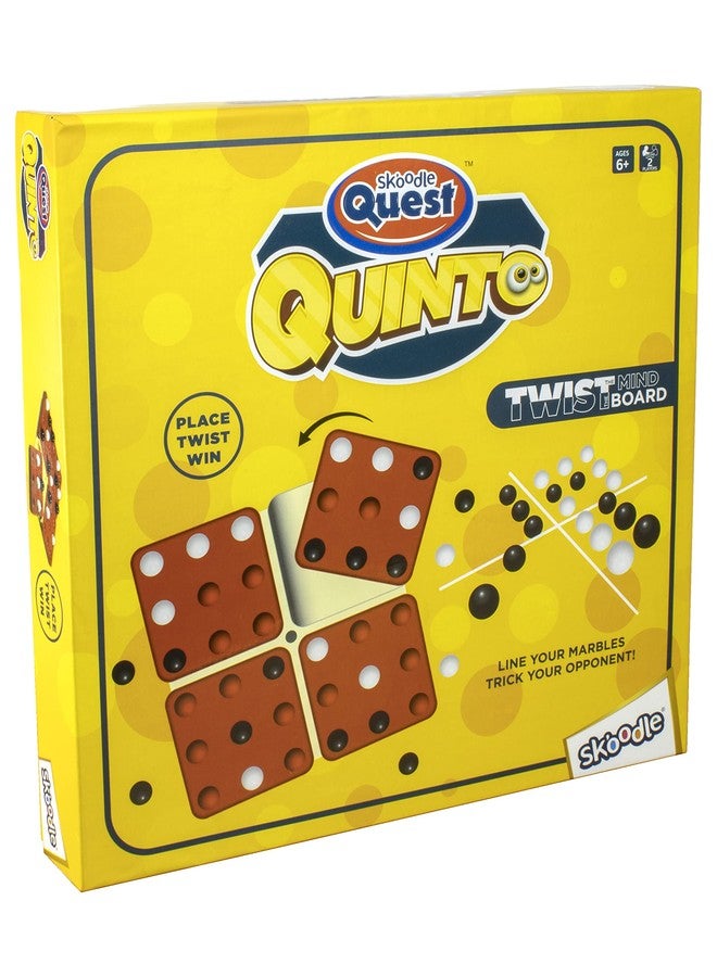 سكودل لعبة Skoodle Quest Quinto، لعبة ألغاز واستراتيجية ذهنية، سهلة اللعب مع كرات زجاجية ملونة مميزة وعلبة تخزين صديقة للبيئة للأطفال والكبار - Image 3