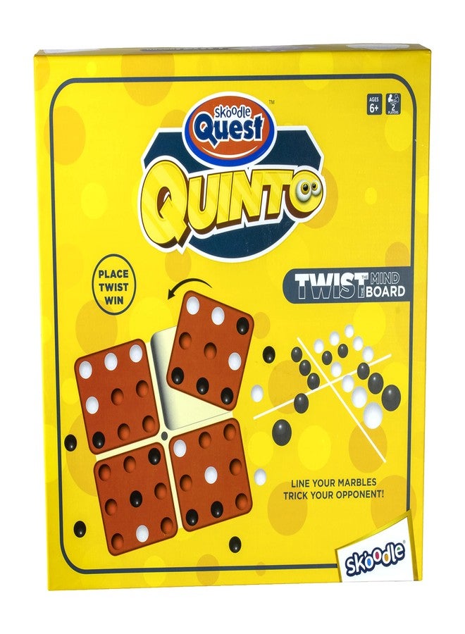 سكودل لعبة Skoodle Quest Quinto، لعبة ألغاز واستراتيجية ذهنية، سهلة اللعب مع كرات زجاجية ملونة مميزة وعلبة تخزين صديقة للبيئة للأطفال والكبار - Image 4