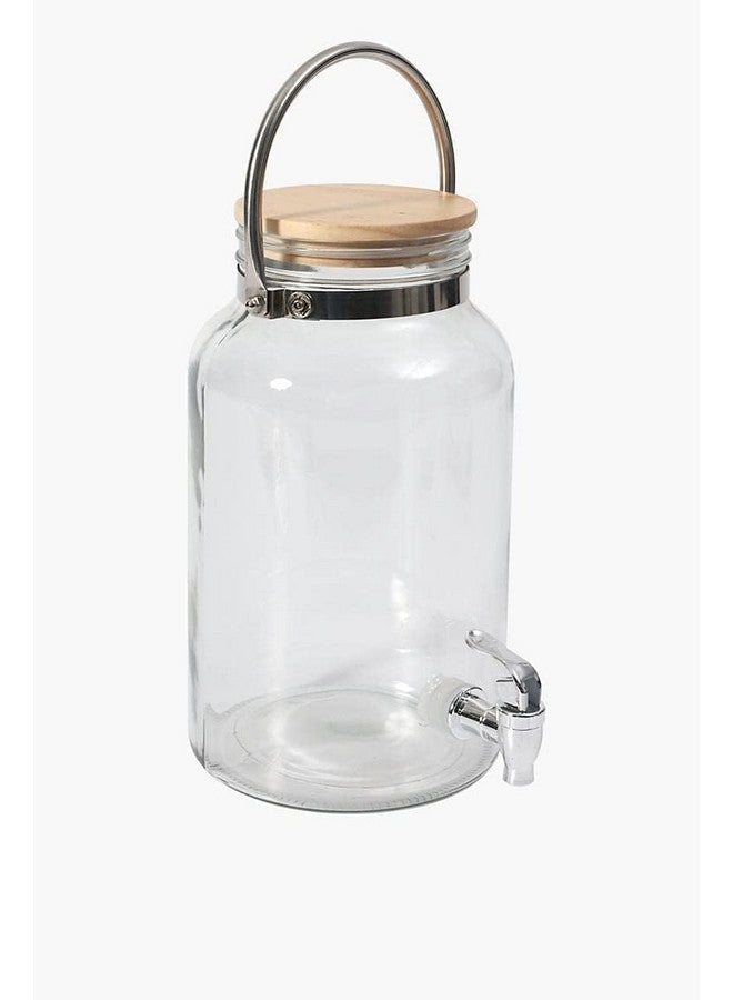 Paksh Novelty جردل ماء زجاجي إيطالي فاخر من باكش نوفيلتي مع غطاء بلاستيكي ومقبض | 5.5 لتر إبريق مشروبات شفاف للاستخدام المنزلي، المكتب، إلخ، (وعاء زجاجي للمشروبات سعة 5.5 لتر مع غطاء) - Image 2