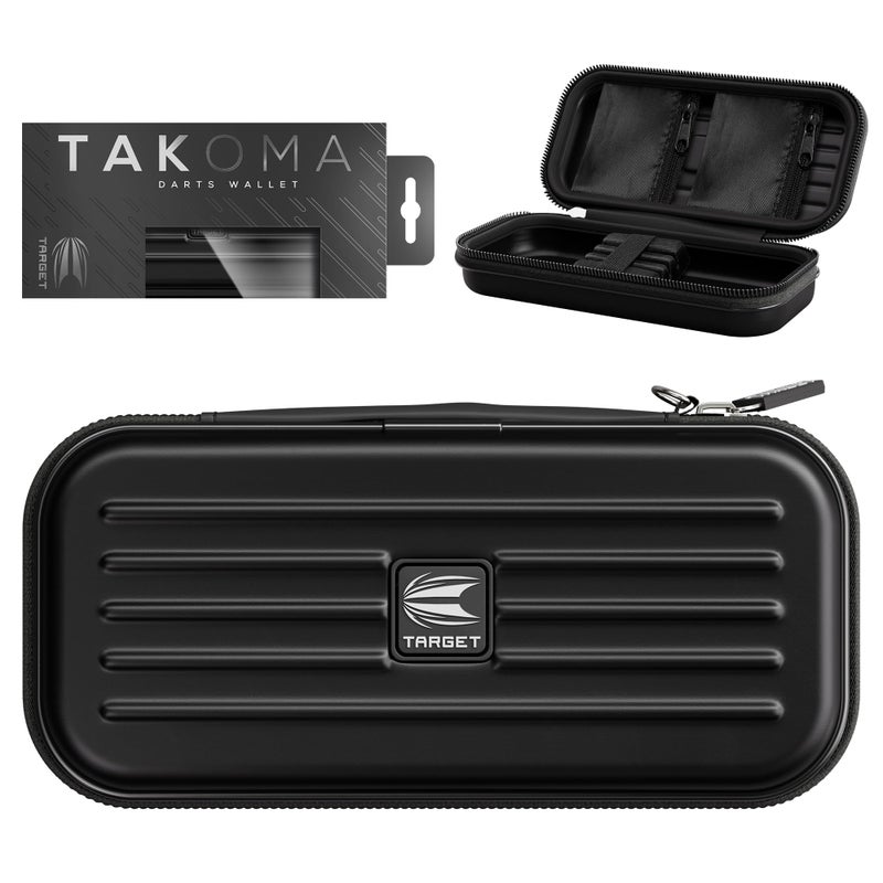 Target Darts Takoma Dart Case Wallet, Regular Size, Black | Store 3 Fully Assembled Darts & Accessories | Dart Holder with Zip Lock Pouches, Store Flights, Shafts & Swiss Points - Image 1
