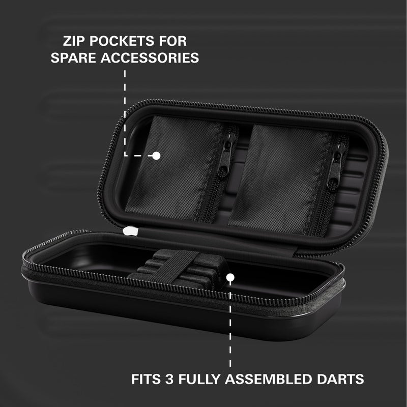 Target Darts Takoma Dart Case Wallet, Regular Size, Black | Store 3 Fully Assembled Darts & Accessories | Dart Holder with Zip Lock Pouches, Store Flights, Shafts & Swiss Points - Image 3