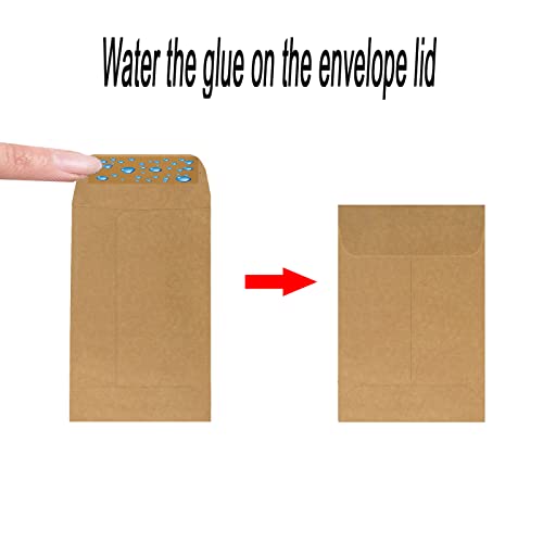 Bonfasvo 200 Pack #1 Kraft Coin Envelope 2.25 X 3.5 inches Kraft Envelopes Classic Small Parts Envelopes with Self Adhesive Gummed Flap for Coins Cash Credit Cards Seeds - Image 4