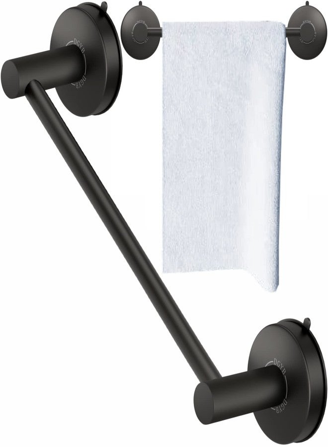 DGYB Suction Cup Towel Bar for Bathroom 17 Inch Matte Black Towel Holder Stainless Steel Premium Kitchen Towel Rack Wall Mounted - Image 1