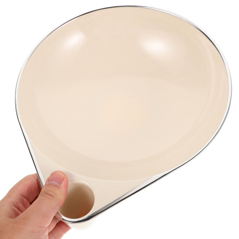 White Ceramic Fruit Bowl With Gold Plated Silver Edge Decorative Candy Dish For Living Room Kitchen - Image 4