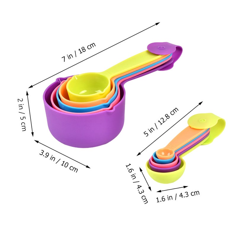 1 set of Stackable Measuring Cups Spoons Baking Measuring Spoons Measuring Tools - Image 2