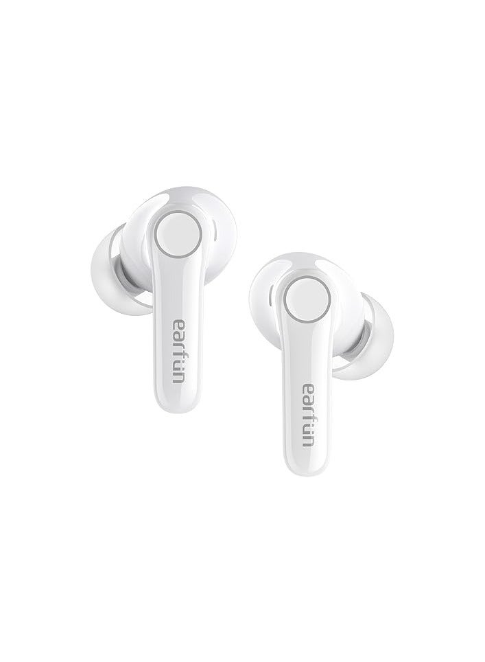 EarFun Air Pro 4 سماعات أذن لاسلكية بتقنية إلغاء الضوضاء التكيفية الهجينة بتقنية Bluetooth,2024 VGP Award,Qualcomm Snapdragon Sound, aptX™ Lossless, 6 Mics AI CVC Call, LDAC Hi-Res Audio,52H Playtime,Glossy White - Image 1
