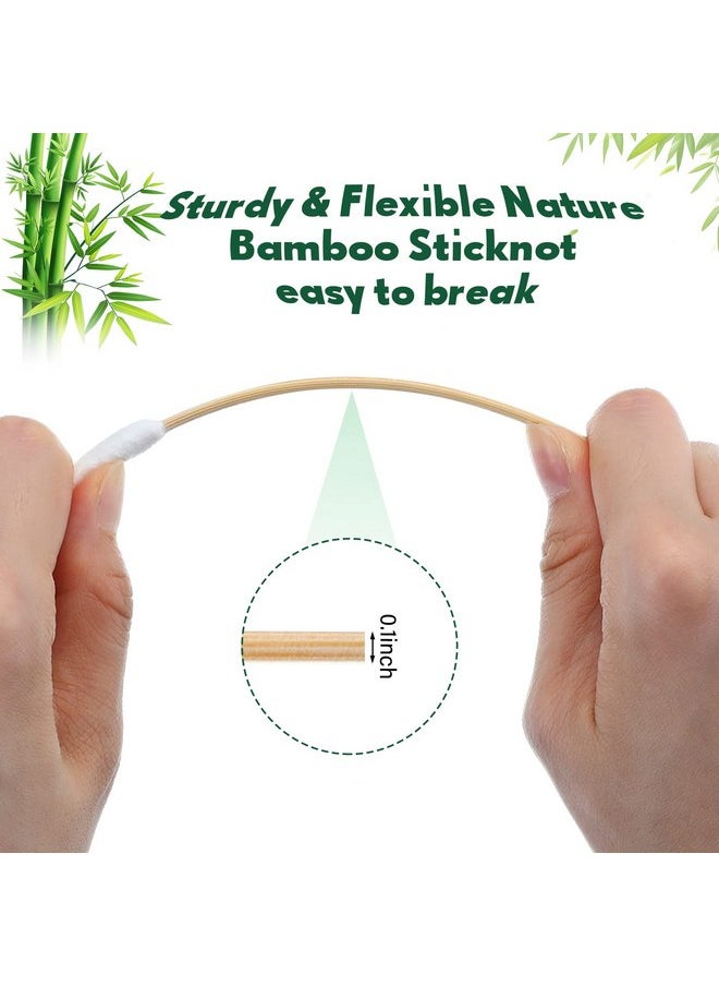 Nuogo - Nuogo 300 Pieces Cotton Buds for Dogs and Cats Pet Cotton Ear Buds Swabs Cotton Dog Ear Cleaner Dog Ear Cleaning Solution Long Cotton Swab Dog Ear Drops with Wood Handle for Dog Ear Care, 4.7 Inches - Image 1