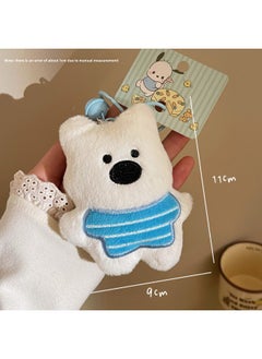 Generic Creative Gifts Do Activities Doll Key Chain Pendant Plush Cute Cartoon Backpack Pendant Night Market Stall-Specifications:Blue Clothes West Highland  - Image 1