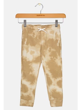 Originals by Brooklyn Cloth Toddlers Boy Tie Dye Jogger Pants, Dark Beige Combo  - Image 1