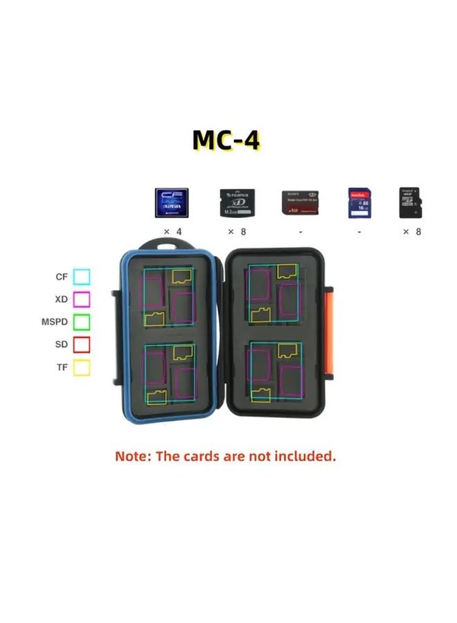 حافظة بطاقات الذاكرة المقاومة للماء والمتينة موديل MC 4 لبطاقات SD وCF وXD وTF حامل تخزين واقي مدمج - Image 1