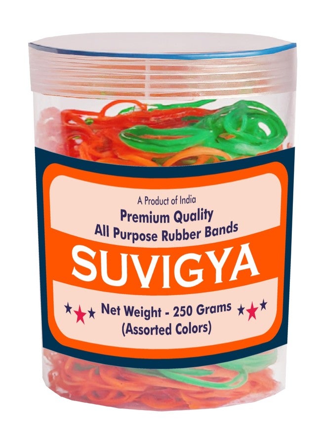 Suvigya أربطة مطاطية كبيرة من سوفيجيا، 3 بوصات، 250 غرام، مع علبة قابلة لإعادة الاستخدام، أربطة مطاطية كبيرة لتنظيم الملفات، وصناديق القمامة، والتغليف المتين، متعددة الألوان - Image 1