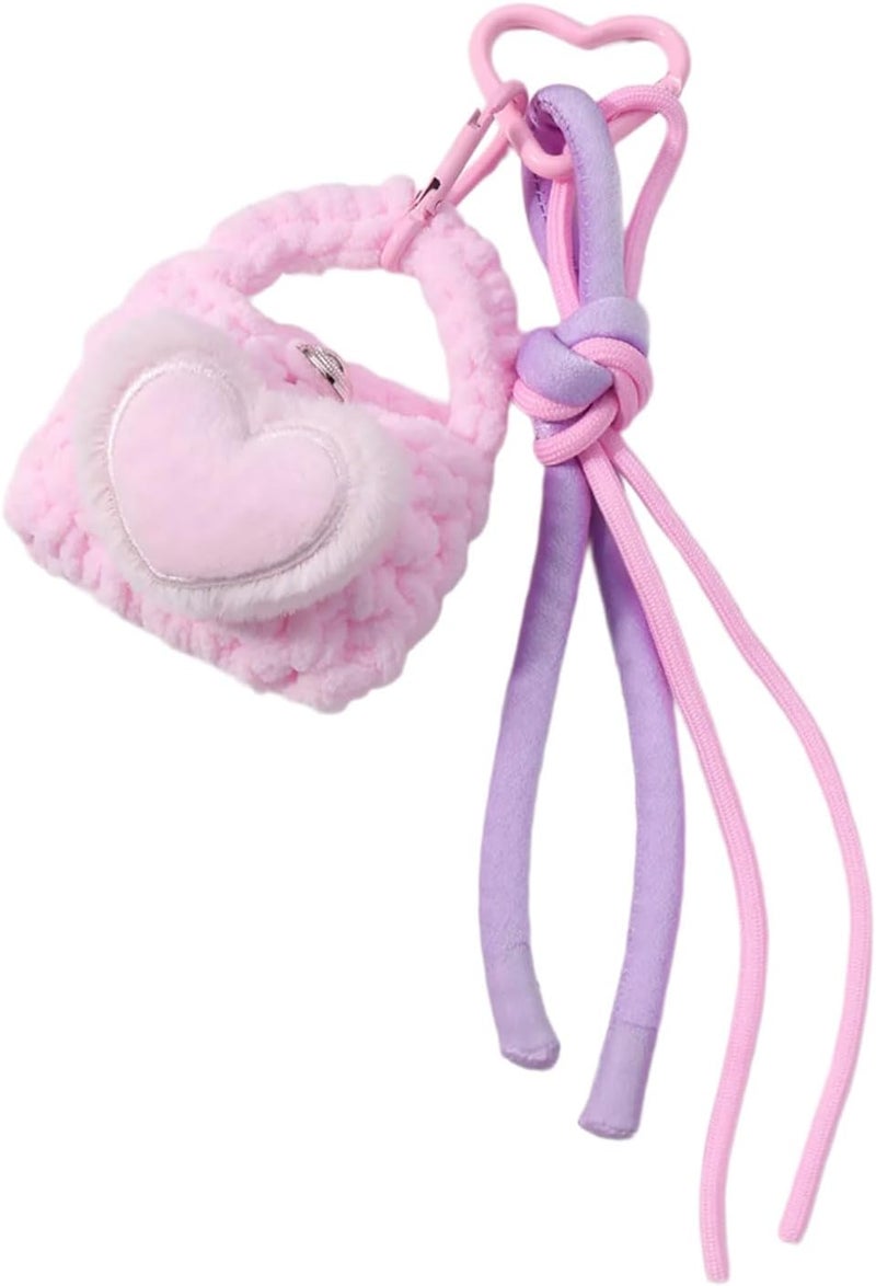 Multipurpose Love Heart Cellphone Charm Pendant And Keyring Set Portable For Teen Girls Fashionable And Practical - Image 3