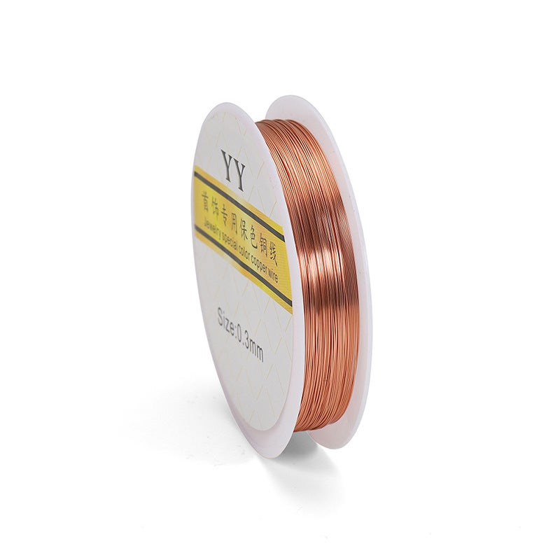 Antique jewelry special copper wire shaping line 0.2-1mm ultra-high quality color preserving copper wire diy handmade accessories Rose Gold 