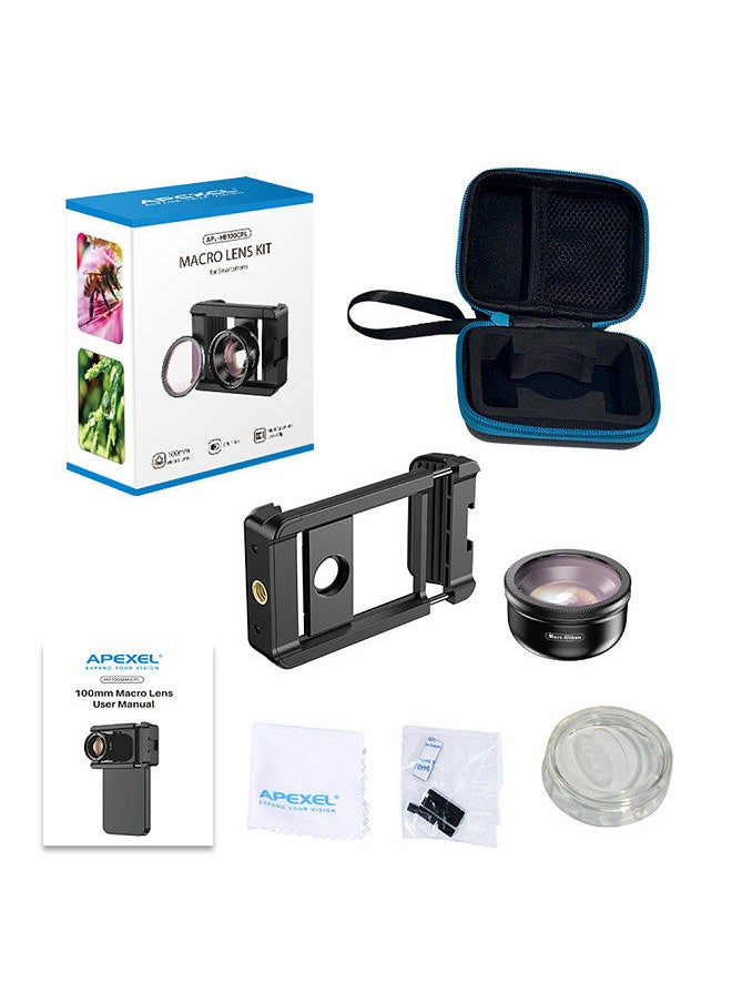 APEXEL APEXEL Mobile Phone 100mm Macro Lens 10X + CPL Filter Kit with Universal Phone Clip Storage Box Replacement for iPhone 14/13/12/11 Huawei Smartphones  - Image 4