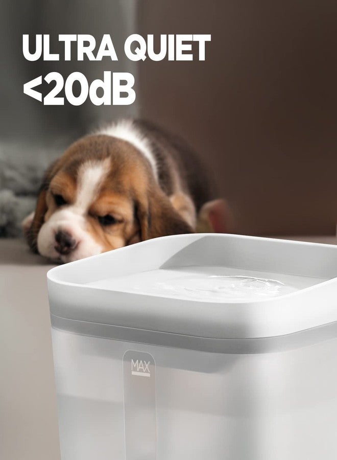 Ciays 106oz/3L Cat Water Fountain, Large Automatic Pet Fountain Dog Water Dispenser with Ultra Quiet Pump for Cats, Dogs, Multiple Pets, 3 Replacement Filters Included, White - Image 5