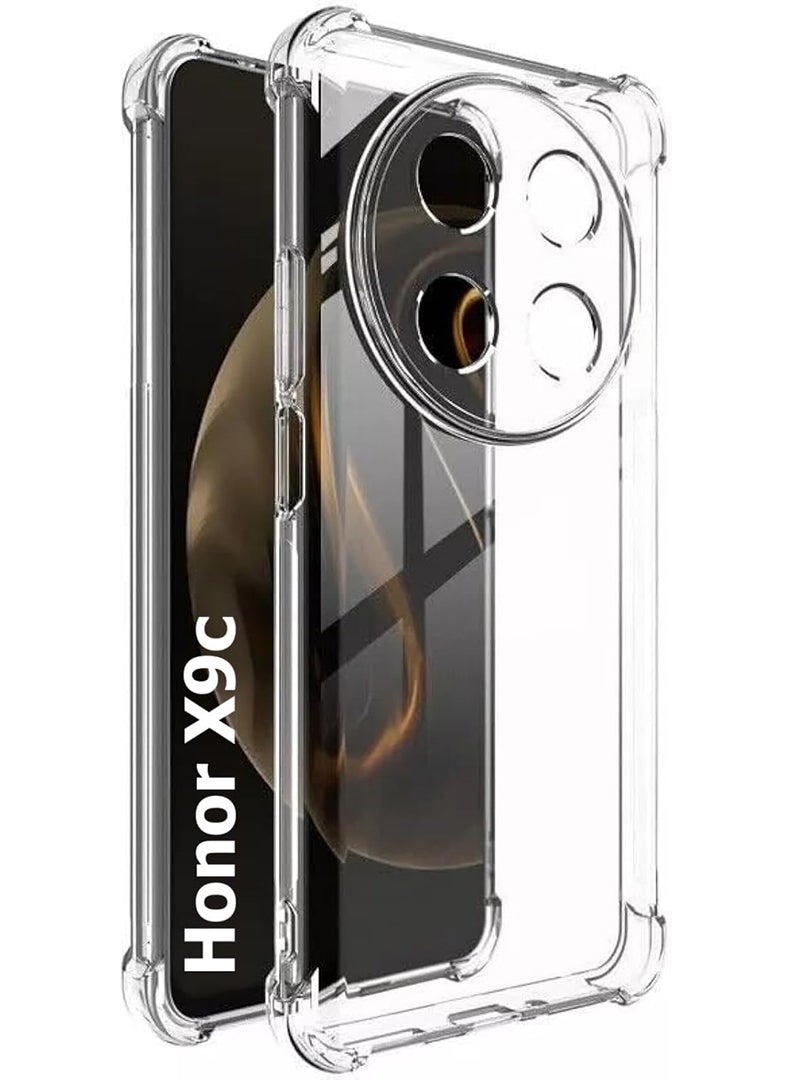 Theodor Honor X9C Clear Case, Shock-Absorption TPU Cell Phone Cover with Reinforced Corners, Soft Flexible & Crystal Clear Protective Bumper Case  - Image 1