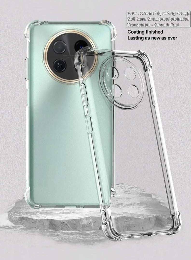 Theodor Honor X9C Clear Case, Shock-Absorption TPU Cell Phone Cover with Reinforced Corners, Soft Flexible & Crystal Clear Protective Bumper Case  - Image 2