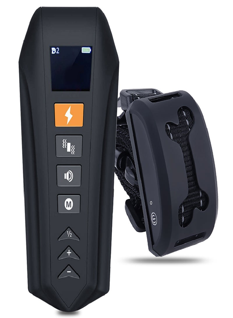 Generic Waterproof Dog Training Collar Rechargeable Dog Shock Collar with  Vibration Mode Beep Mode and Static Mode 984ft Remote Adjustable for All Size of Dogs  - Image 1