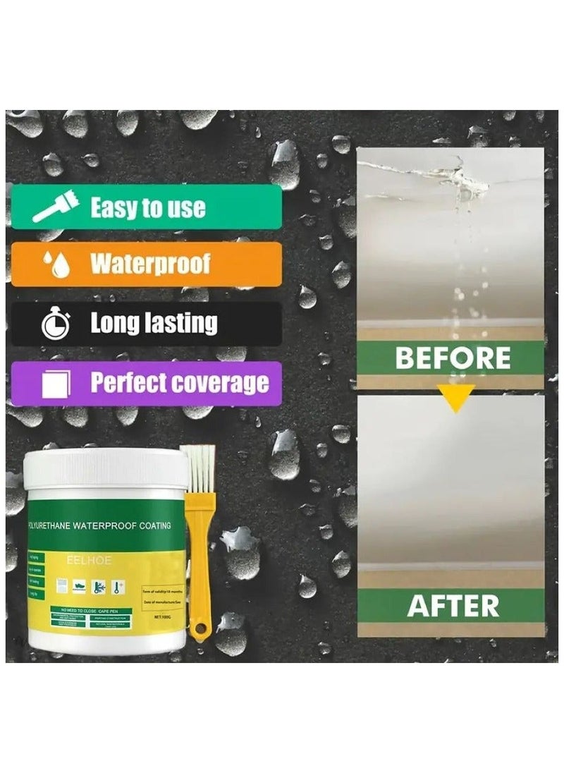 100g Transparent Waterproof Glue Multifunctional Odorless Quick-drying Waterproof Agent,Free From Smashing Bricks And Repairing Leaks,Used For Bathroom,Kitchen,Indoor,Outdoor repairs with brush - Image 3