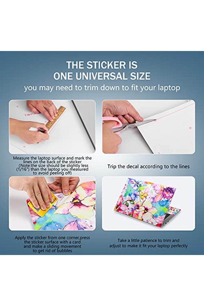 ICOLOR ALAYRA Laptop Skin Sticker Decal,12" 13" 13.3" 14" 15" 15.4" 15.6 inch Notebook Vinyl Skin Sticker Cover Art Decal Protector Notebook PC - Image 2