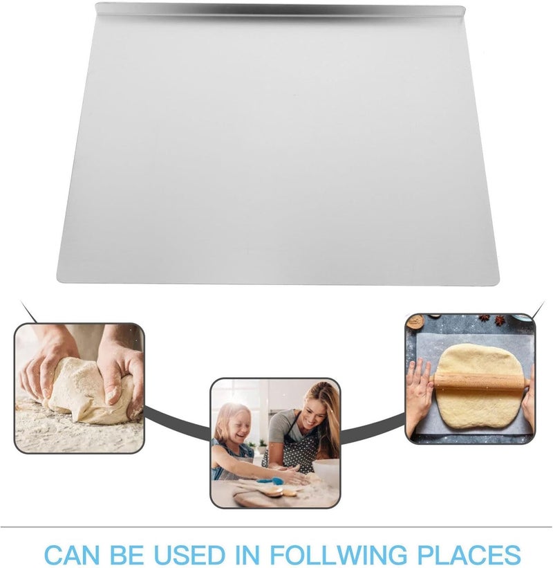 Snivy Snivy Cutting Boards Extra Large Stainless Steel Chopping Board Baking Board Heavy Cutting Board for Kitchen Pastry Board for Meat Vegetables Bread Cutting Mats  - Image 4