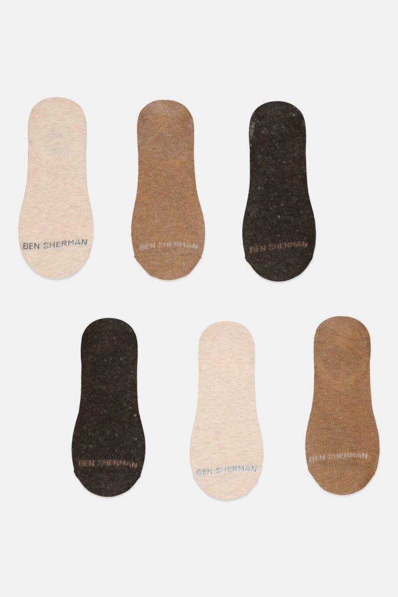 Ben Sherman Men 6 Pairs Brand Logo Silicone Heel Grip Socks, Multicolor  - Image 2
