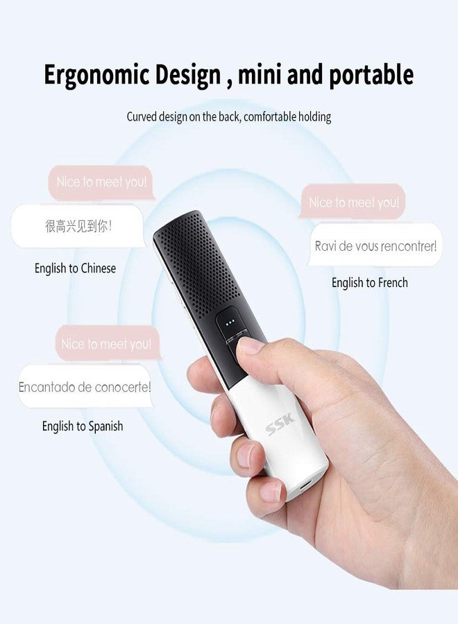 SSK Portable Foreign Language Translator, Need Connect Smartphone Bluetooth, Supports 86 Languages Two-Way Instant Translation Voice Language Translator for Travelling Learning and Business - Image 3