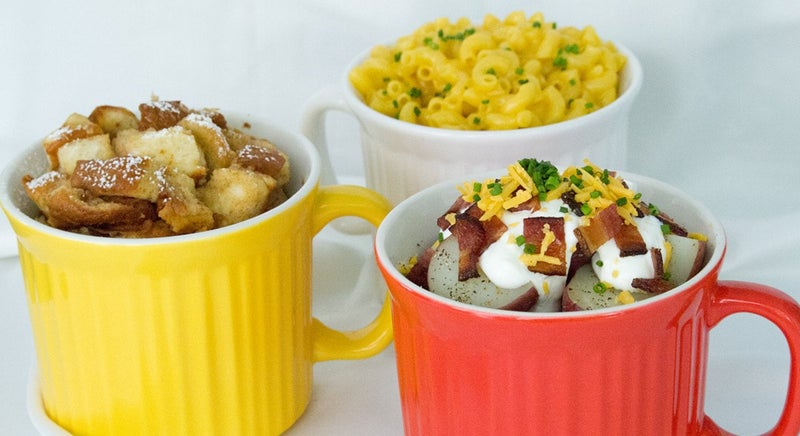 Corningware French White Pop-Ins 20-Ounce Mug with Blue Vented Plastic Cover, White - Image 2