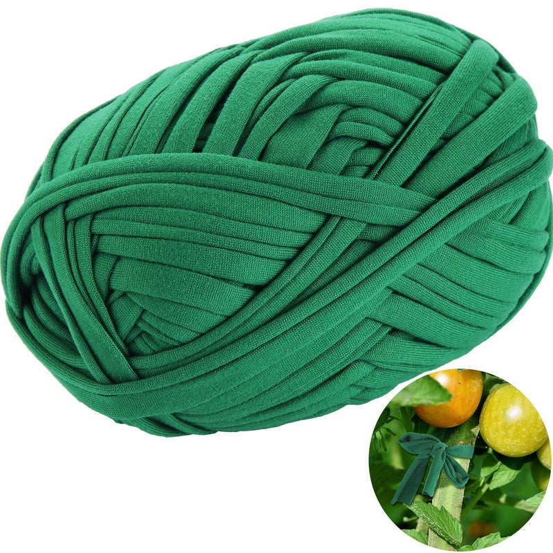 BBTO Green 30 Meter/ 98 Feet Garden Twine Soft Plant Tie Garden String Tree Tie Stretchy Gardening Tape Plant Support for Home Tying Climbing Plants Veggies Flower Supplies Craft(1 Roll) - Image 1