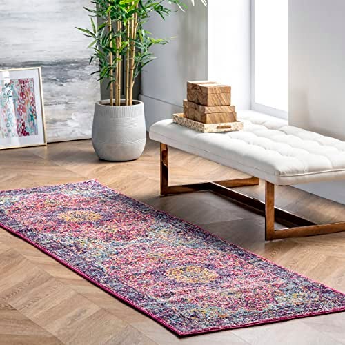 nuLOOM Paisley Vintage Persian Area Rug, 2' x 3', Verona Fuchsia - Image 1