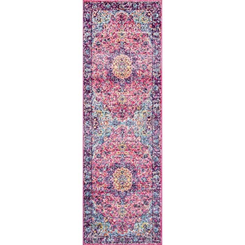nuLOOM Paisley Vintage Persian Area Rug, 2' x 3', Verona Fuchsia - Image 2