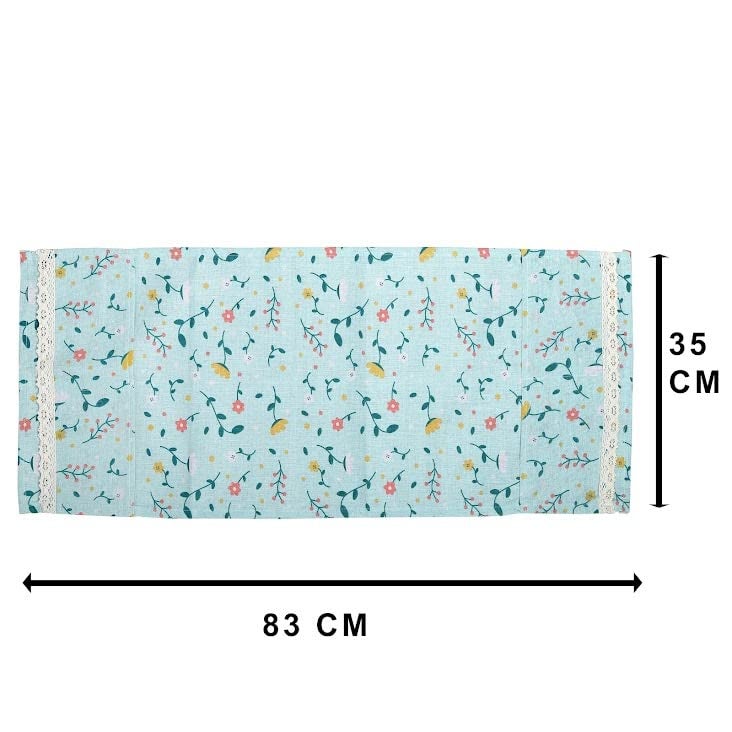 Kienlix Kienlix Microwave Oven Dust Proof Cover with Side Puch Bag Cotton Linen Kitchen Storage Bags 85 x 35 cm Green  - Image 3