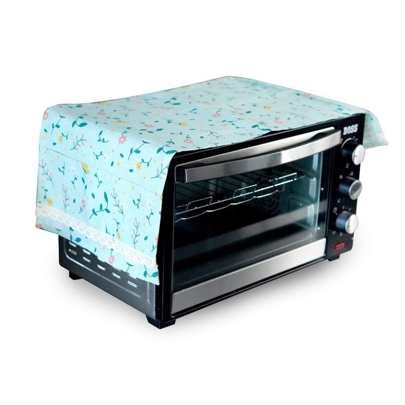 Kienlix Kienlix Microwave Oven Dust Proof Cover with Side Puch Bag Cotton Linen Kitchen Storage Bags 85 x 35 cm Green  - Image 1