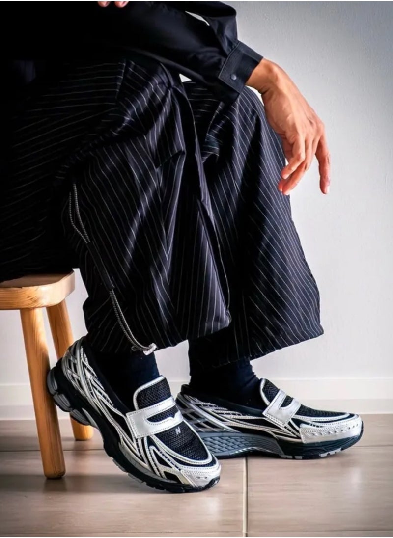 New Balance 1906L Vintage Casual Loafers/Slip-on Athlesiure/Colorblock Sneakers Shoes Silvery/Black For Women/Men/Students  - Image 4