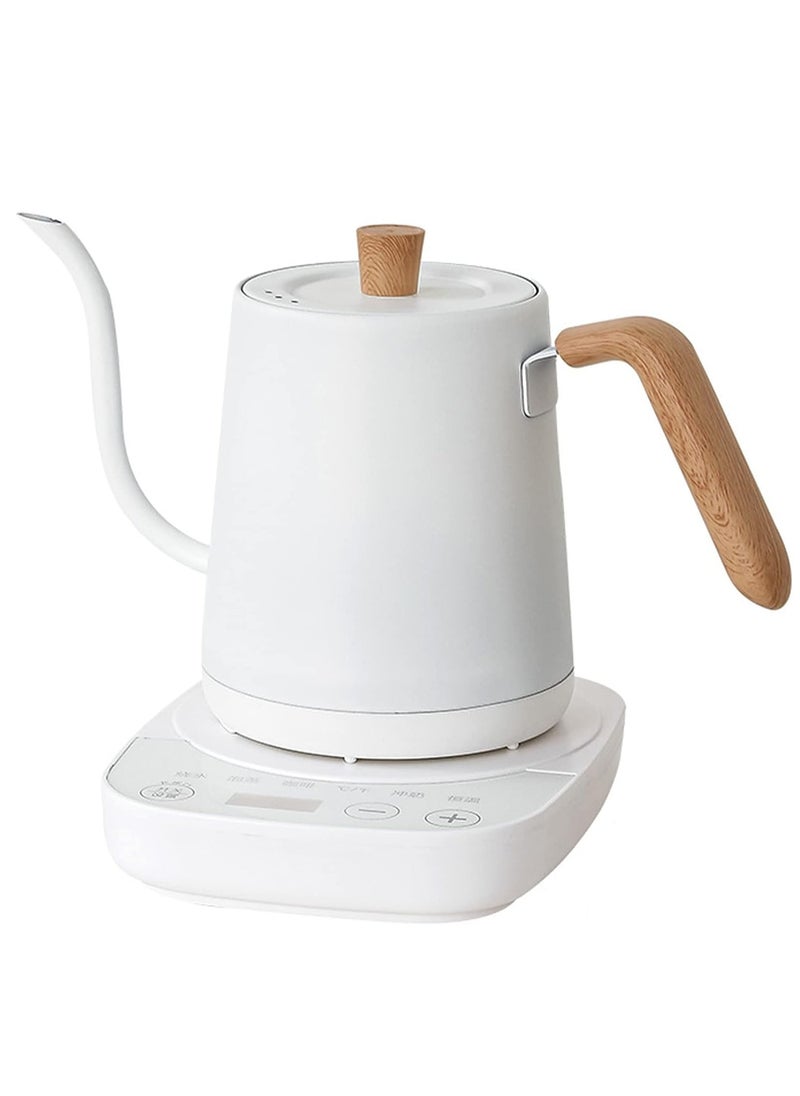 Generic - Electric Kettle with Temperature Control 3 Presets Pour Over Electric Kettle for Coffee&Tea Quick Heating Hot Water Kettle Stainless Steel Inner Auto Shutoff Boil-Dry Protection 0.8L (White) - Image 1