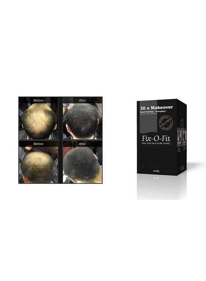 Fix-O-Fit Natural Hair Thickening Cotton Hair Fibers For Unisex 22Gm (Black) - Image 1