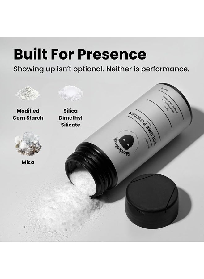 Black Mask Volum Powder for Men, Soft Hair Friendly Strong Hold Level Texturizing Powder for Men, Easy to Apply, Instantly Adds Texture and Volume, All Natural Ingredients, Strong Hold Hair Powder for Men 0.5oz - Image 5