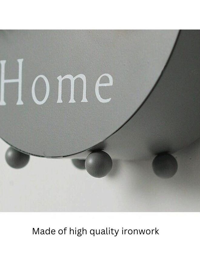 Mei Lifestyle Round Wall Hanging Living Room Decoration Storage for Flower Hanging with Wrought Iron for Indoor and Outdoor Decor (20x6CM)  - Image 2