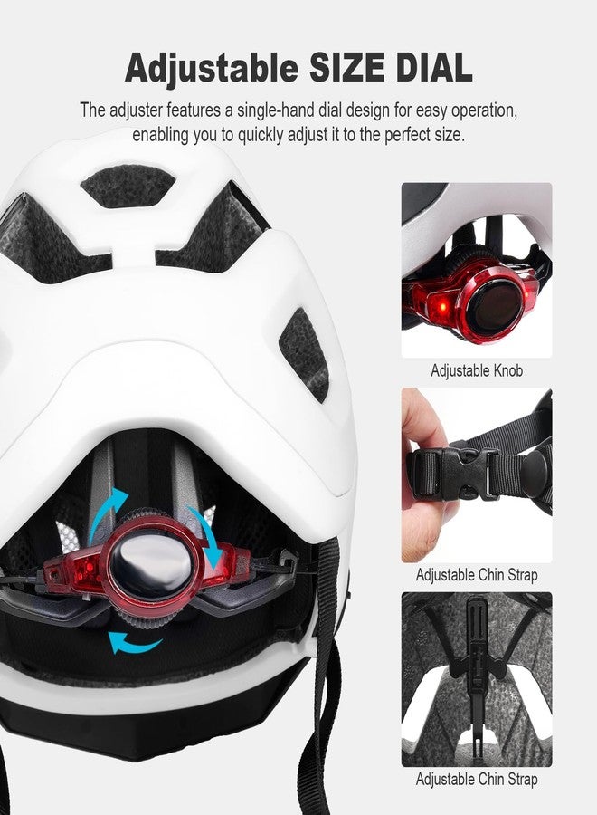 LUMDEER Bike Helmet for Adults - Mountain Bicycle Helmet with Rechargeable Light, Airflow Visor, Lightweight Ajustable Biking Helmet for Men Women - Image 5