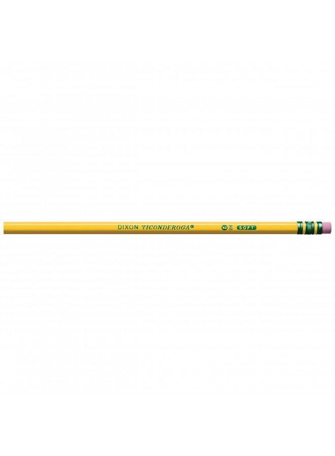 Ticonderoga Wood-Cased Pencils, Unsharpened, 2 HB Soft, Yellow, 12 Count - Image 4