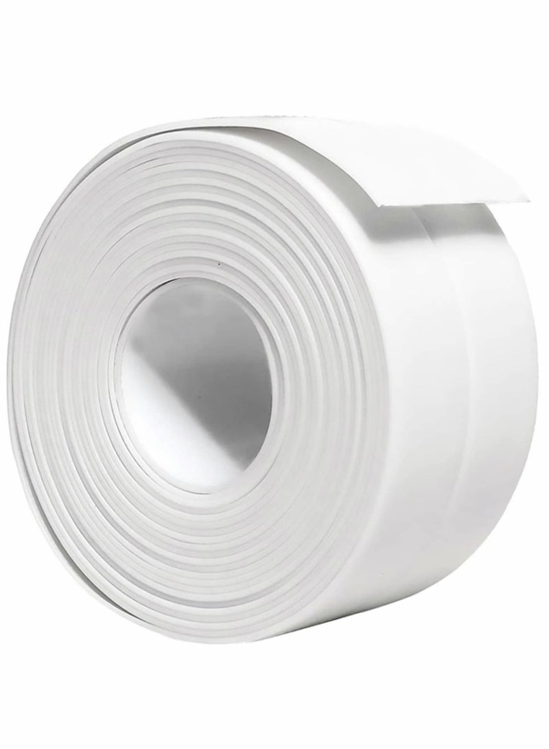 Y&D Caulk Strip Tape, Bath & Kitchen Tape Sealant Strip, PVC Self Adhesive Tub and Wall Sealing Sealer, White, 3.2Meters  - Image 1