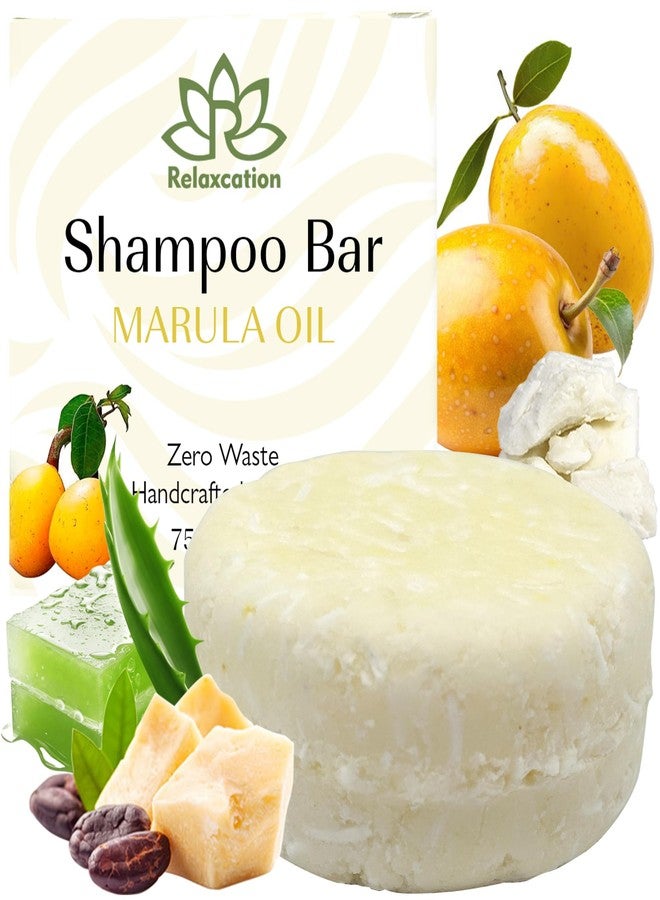 Relaxcation Organic Solid Shampoo Bar for Dry, Curly & Thinning Hair | Deeply Nourishing with Marula Oil & Shea Butter, Cocoa Butter | Rice Protein Shampoo Alternative | Plastic Free, Travel Friendly, Made In USA - Image 1