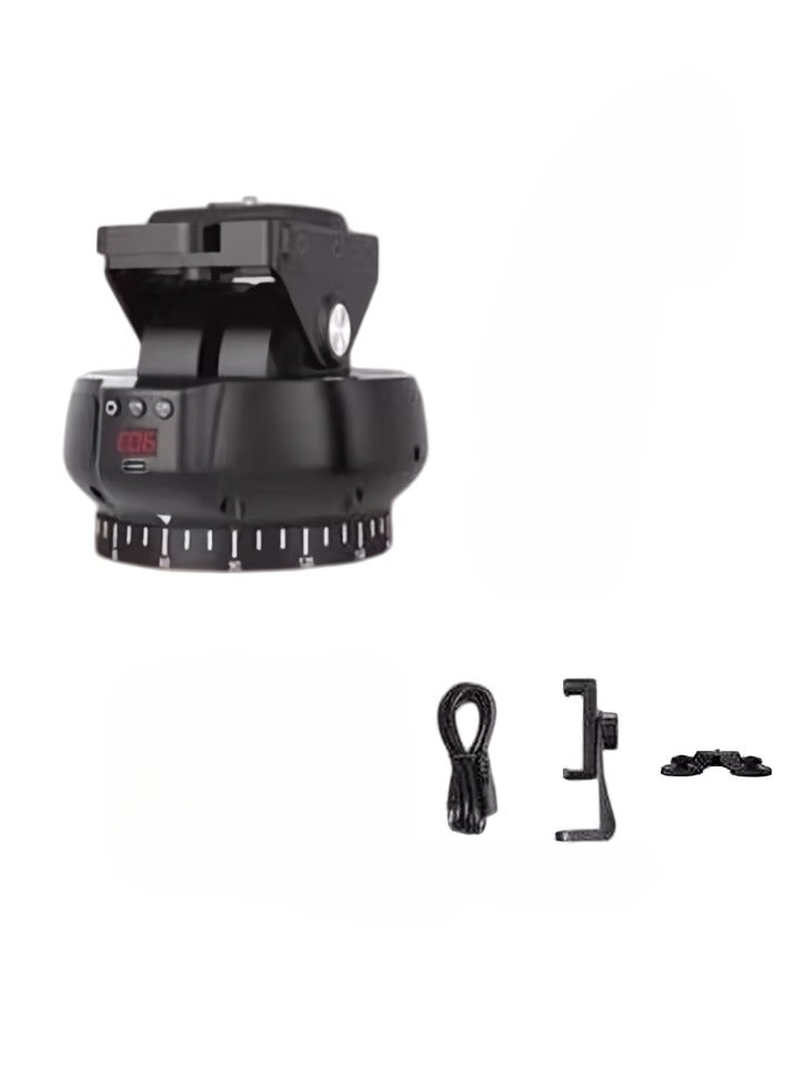 2.4G Electronic Camera Tripod Head, 360 Degree Rotation Portable Motorized Pan Tilt Head, Compact Motorized Panoramic Tripod Head With Wireless Remote Control, (Set 4)  - Image 1