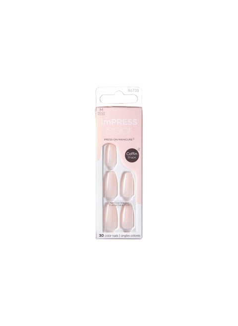 Kiss Impress Color Nails Medium Coffin- Serendipity IMC502C