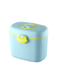 XiuWoo Bear Baby Milk Powder Box Portable Snack Packing Storage Tank-Blue 