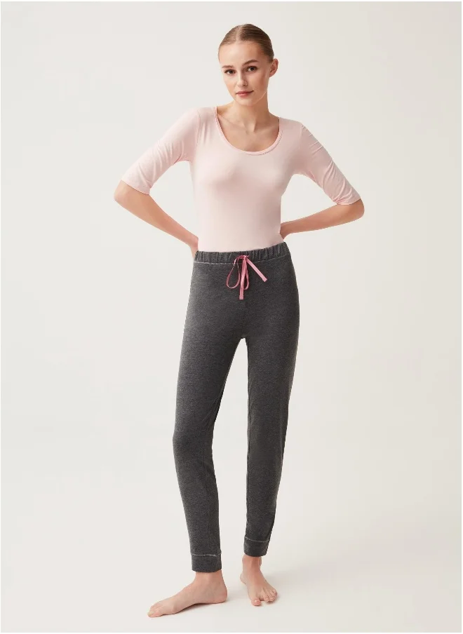 او في اس Ovs Full-Length Pyjama Bottoms In Cotton Mélange.