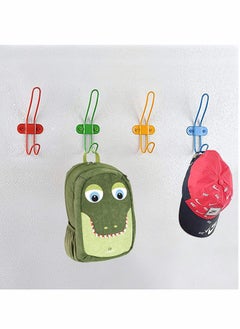 Excefore Coat Hooks, 4 Pieces Heavy Duty Wall Hooks Kids Colorful Wall Mounted Hooks Rack Strong and Durable Robe Hook for Holding Backpacks, Coats, Hats, Key, Towels, Rainbow Set in Bedroom and Living Room  - Image 4