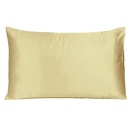 Oussum Satin Silk Pillowcase Pillow Case Covers with Envelop Closure for Hair and Skin Home Bed Decor Set of 2 Pillowcase Free 3 pcs scrunchies (Standard, Apricot Gelato) - Image 5