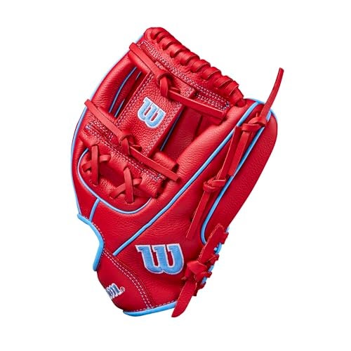Wilson A500 11.5" Infield Youth Baseball Glove - Right Hand Throw, Red/Blue/White - Image 4